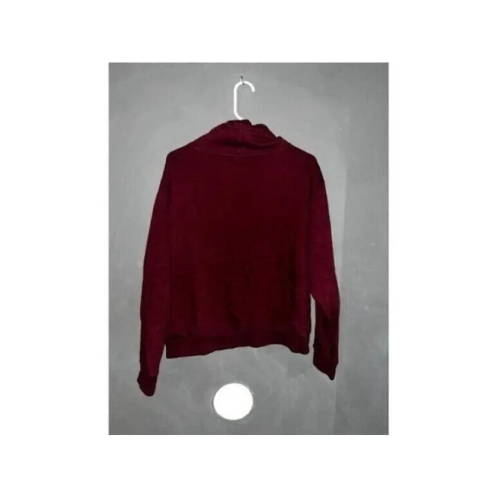 Pink Cowl Neck Drawstring Graphic Sweater